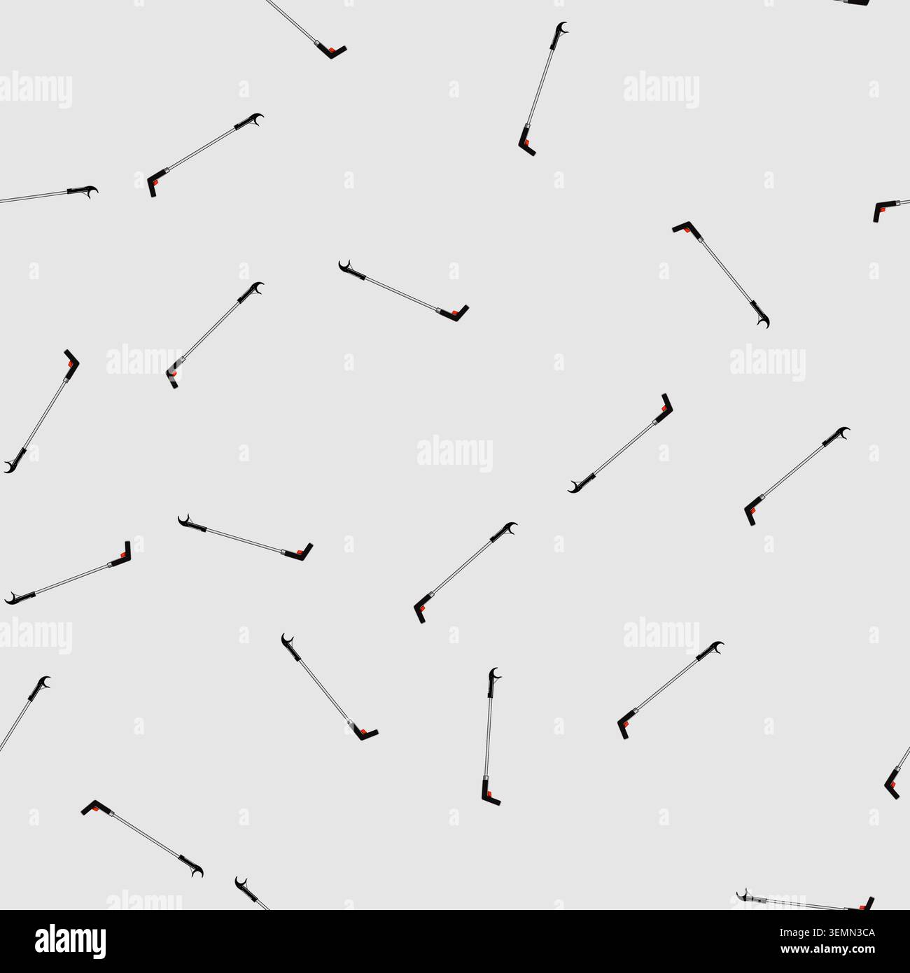 seamless pattern stick grabber tool cartoon vector Stock Vector