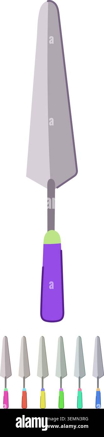 plaster trowel vector cartoon graphic Stock Vector