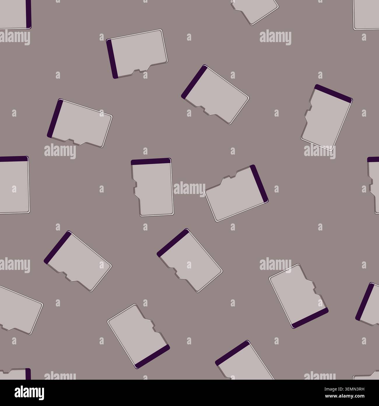 seamless pattern web memory card cartoon vector Stock Vector