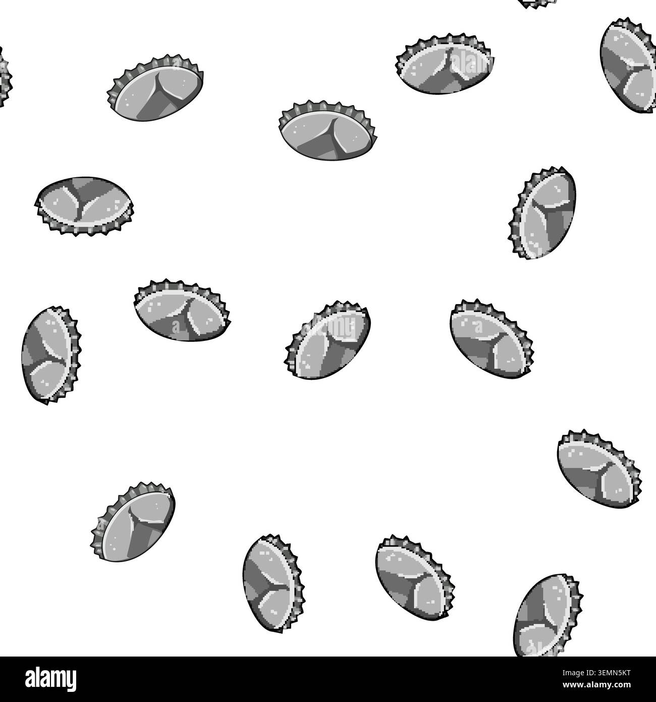 pattern Bottle cap illustrating beer or soda beverage closing Stock Vector