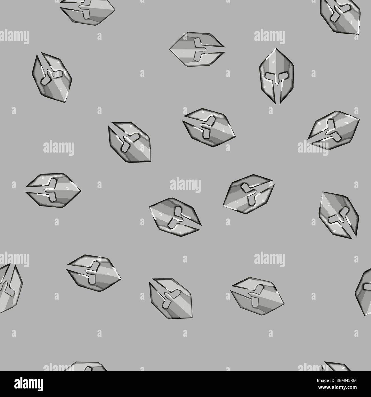 seamless pattern tournament knight helmet cartoon vector Stock Vector