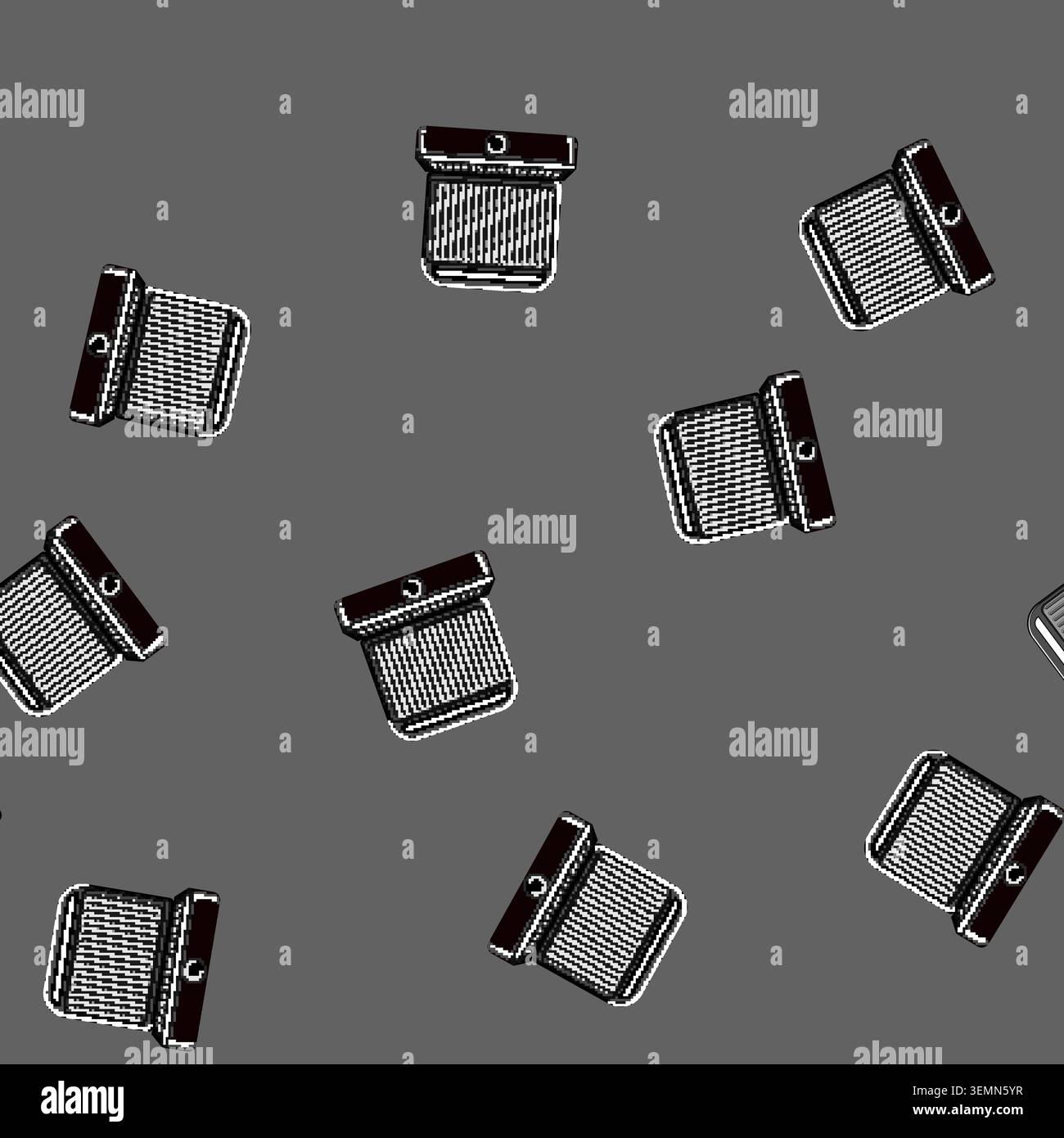 seamless pattern home electric grill cartoon vector Stock Vector