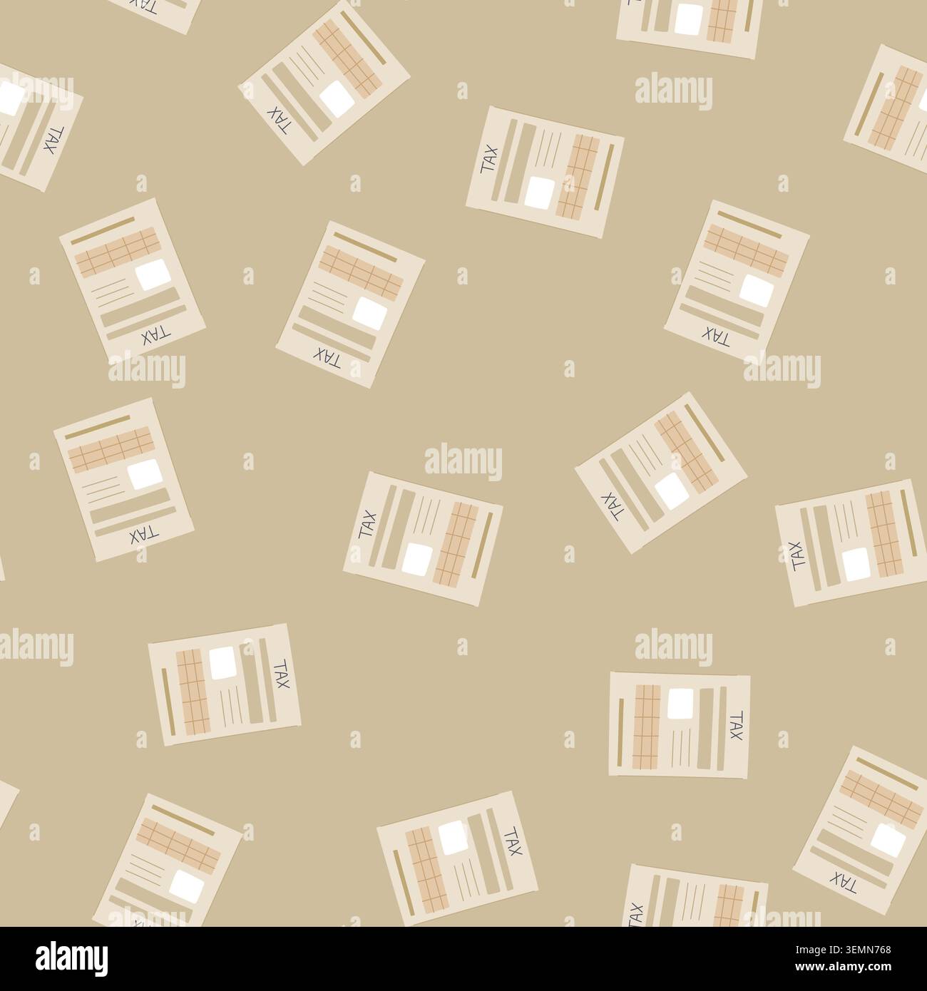 seamless pattern bank tax form cartoon vector Stock Vector