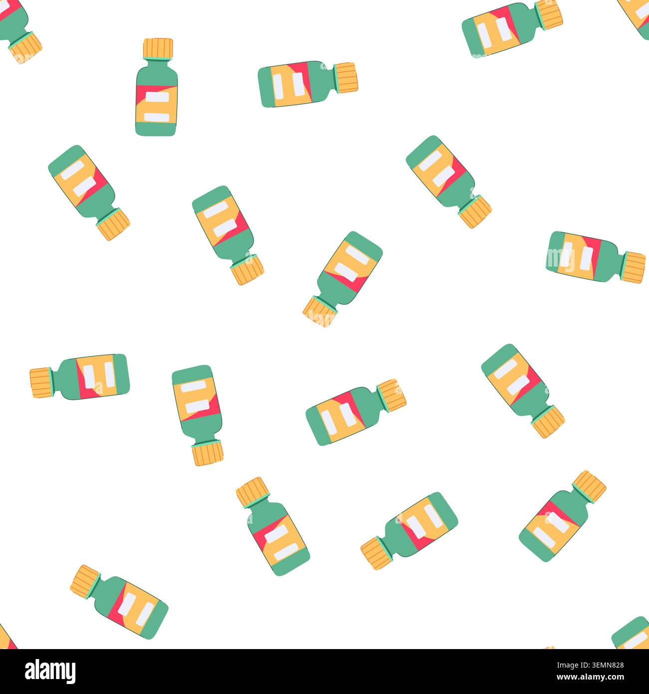 pattern care vitamin capsule cartoon vector Stock Vector