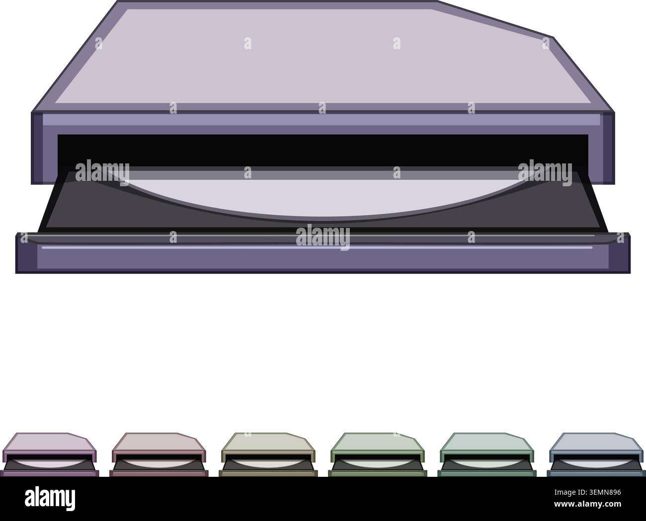 storage dvd drive cartoon vector graphic Stock Vector
