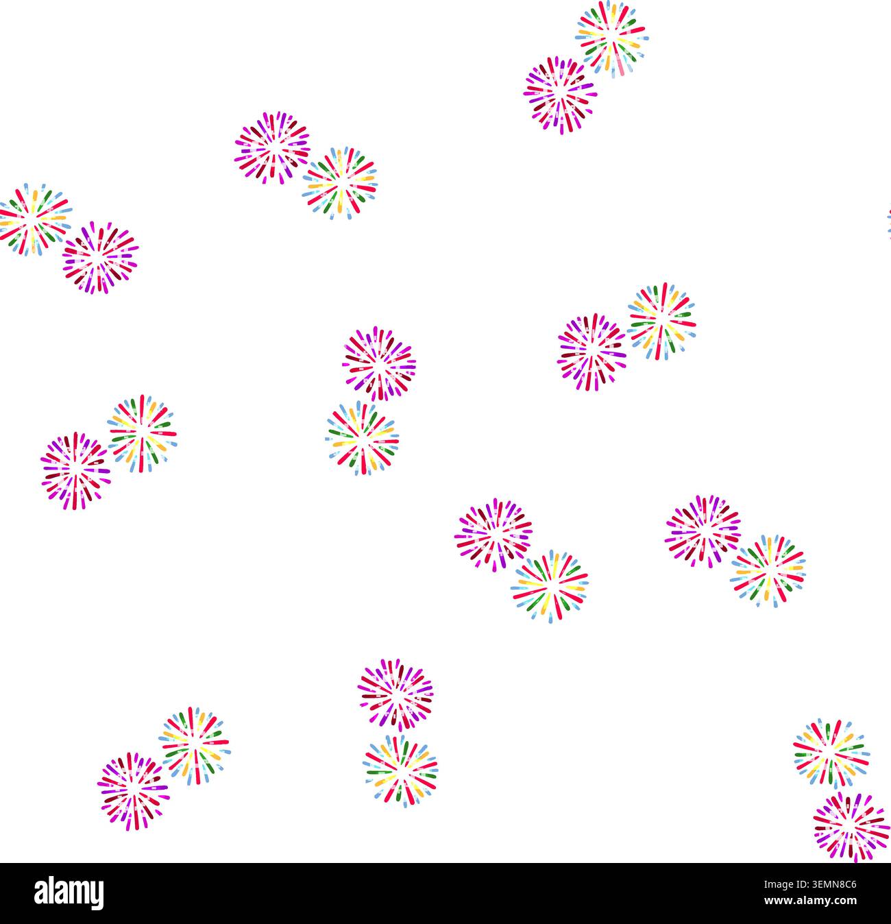 pattern display firework cartoon vector Stock Vector