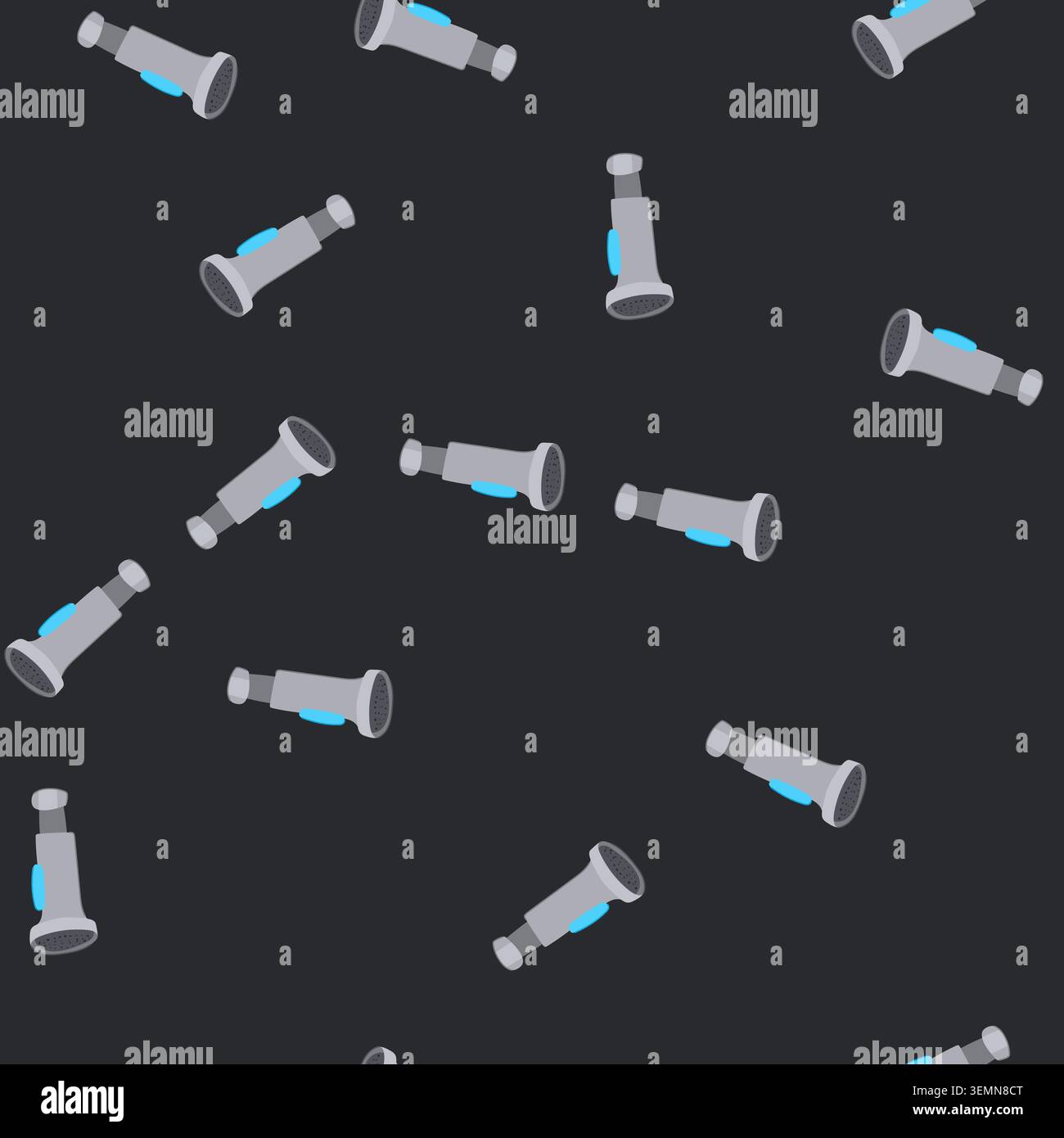 seamless pattern flow faucet aerator cartoon vector Stock Vector