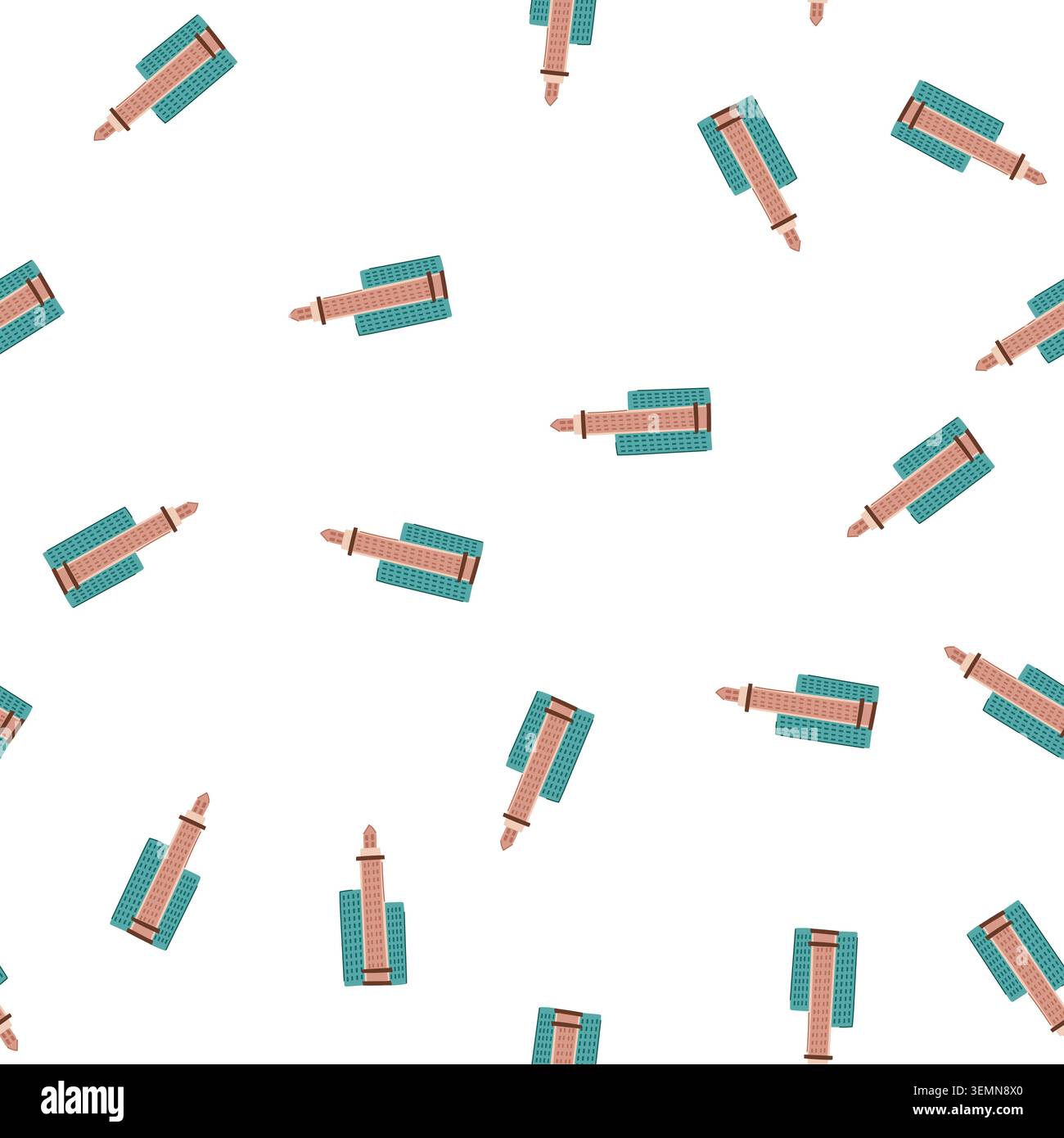 pattern city skyscraper cartoon vector Stock Vector