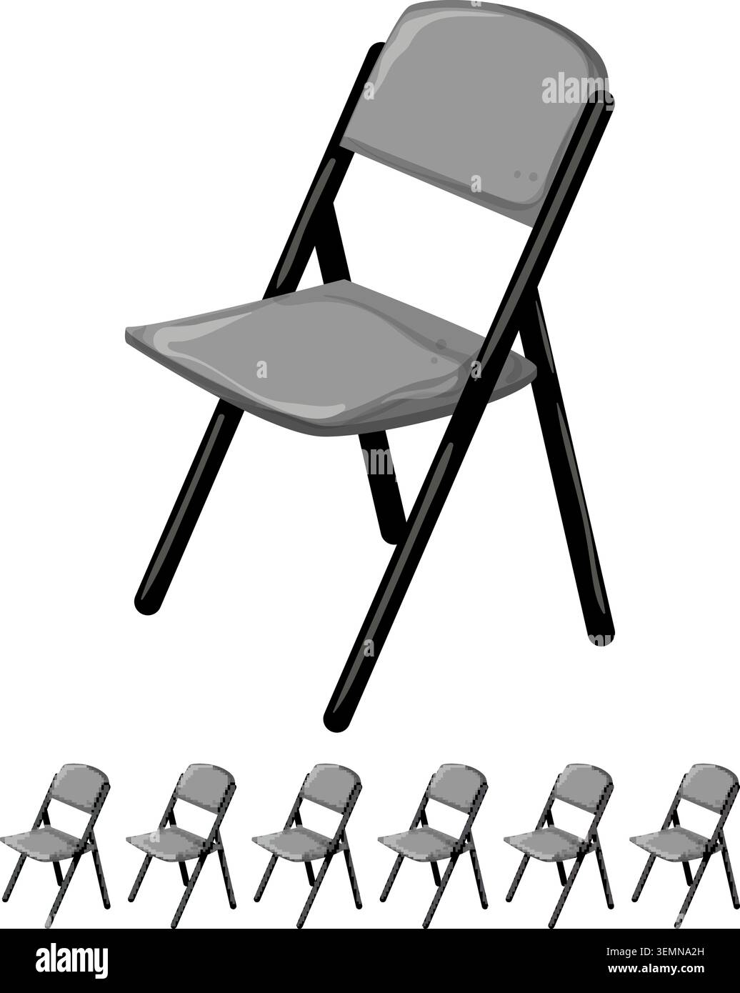 beach folding chair cartoon vector graphic Stock Vector