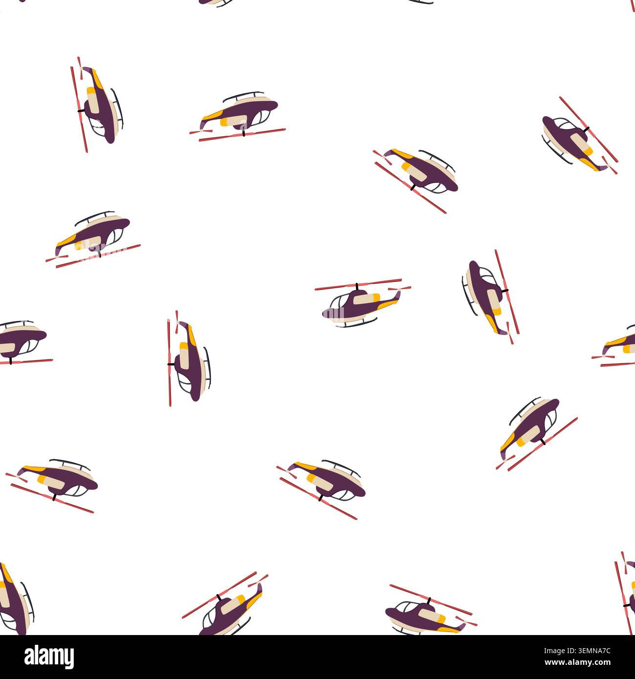 pattern control helicopter toy cartoon vector Stock Vector