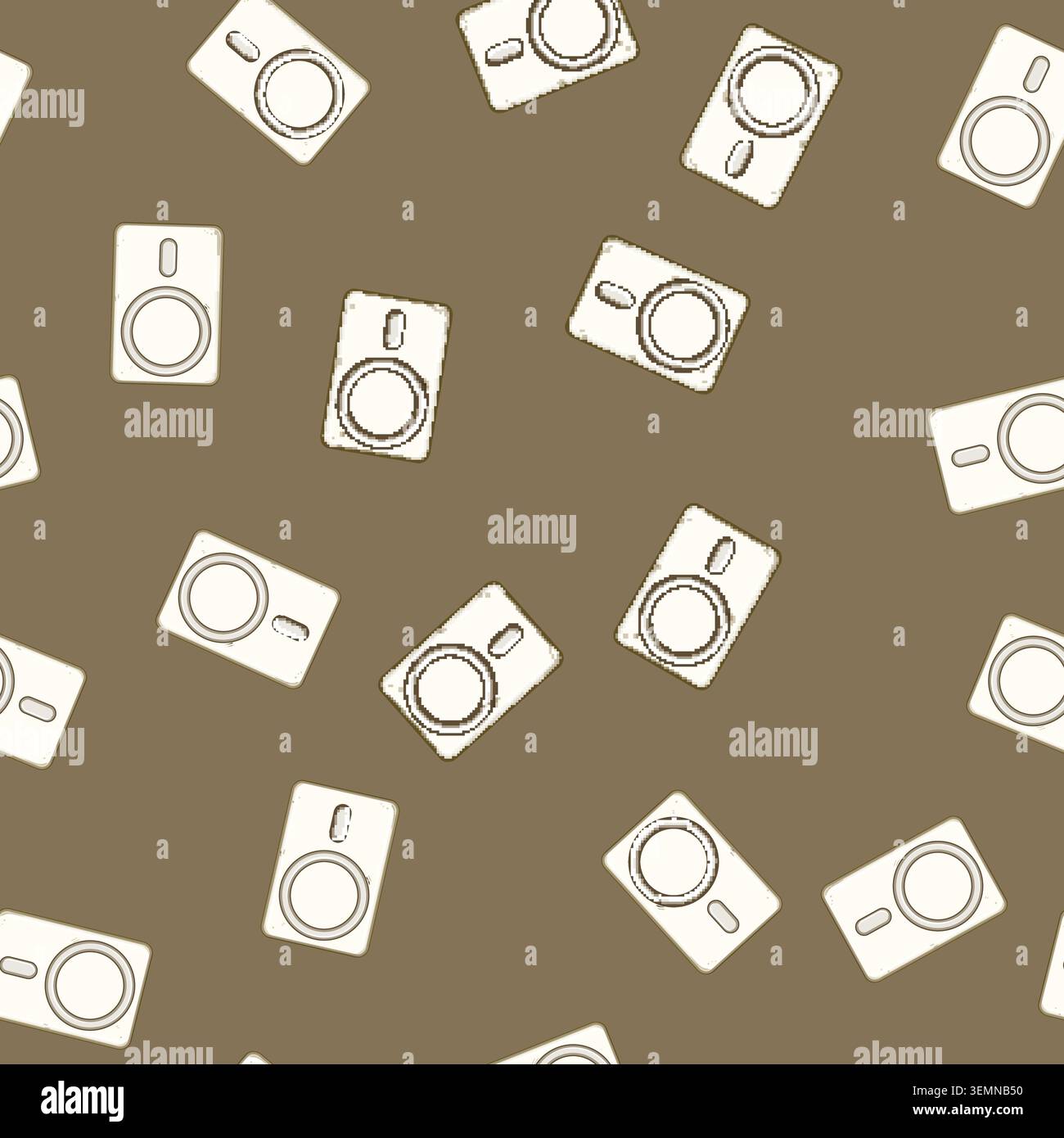 seamless pattern qi power bank wireless cartoon vector Stock Vector