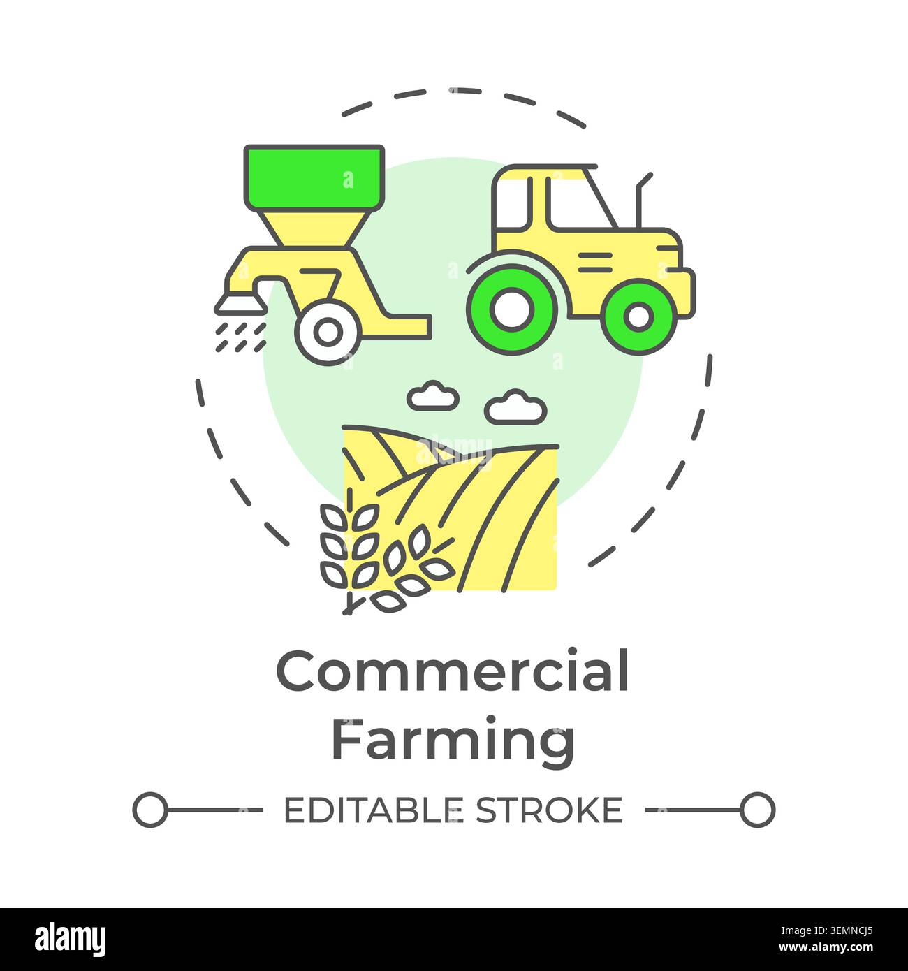 Commercial multi color concept icon Stock Vector