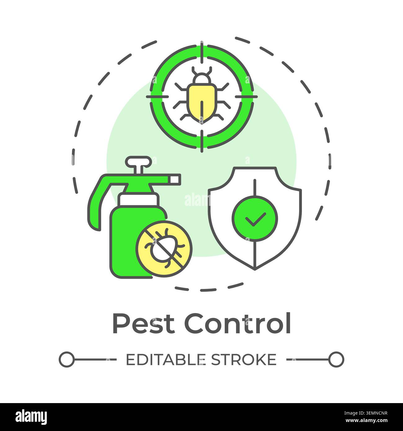 Pest control multi color concept icon Stock Vector