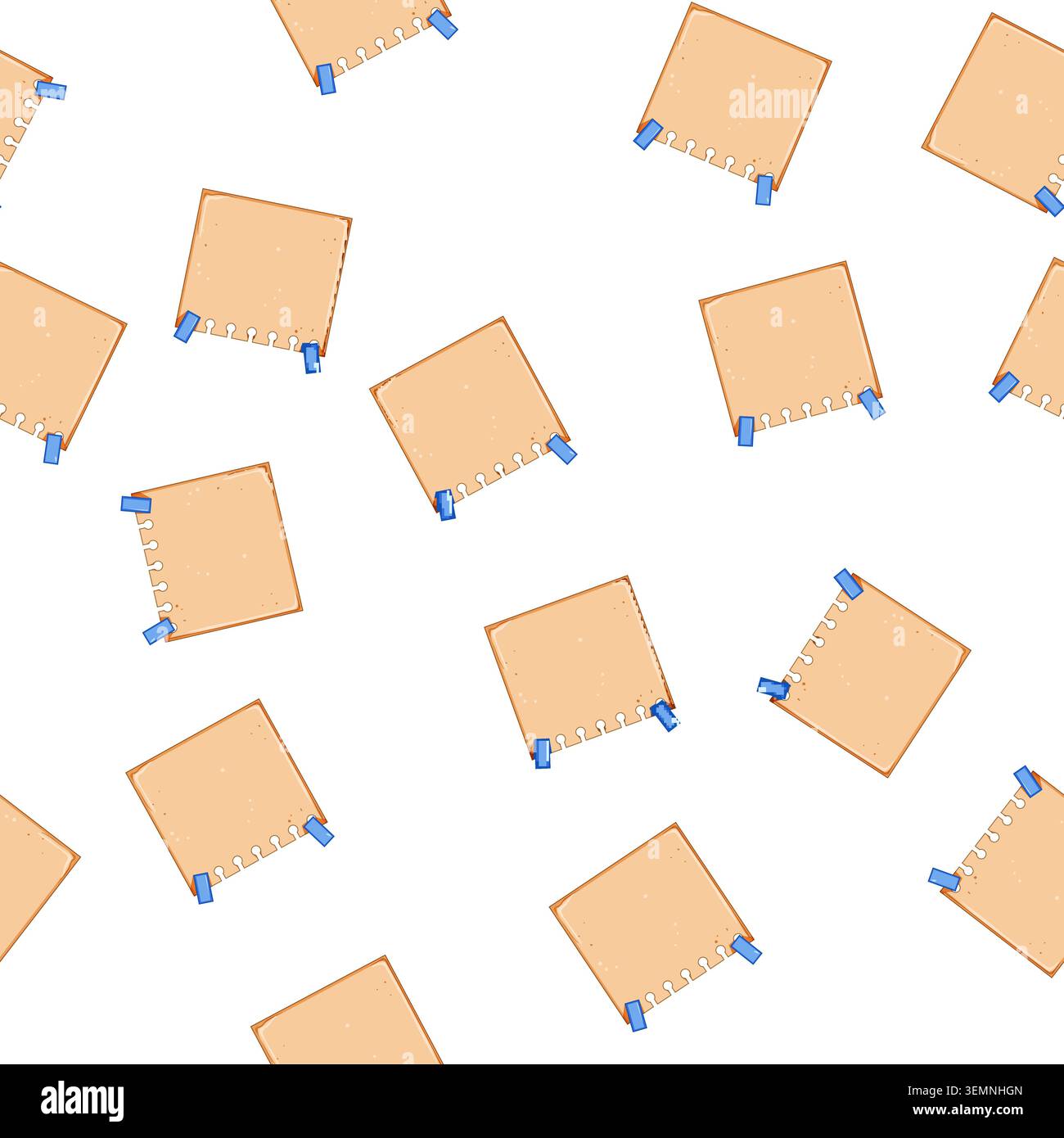 pattern memo pinned paper notes cartoon vector Stock Vector