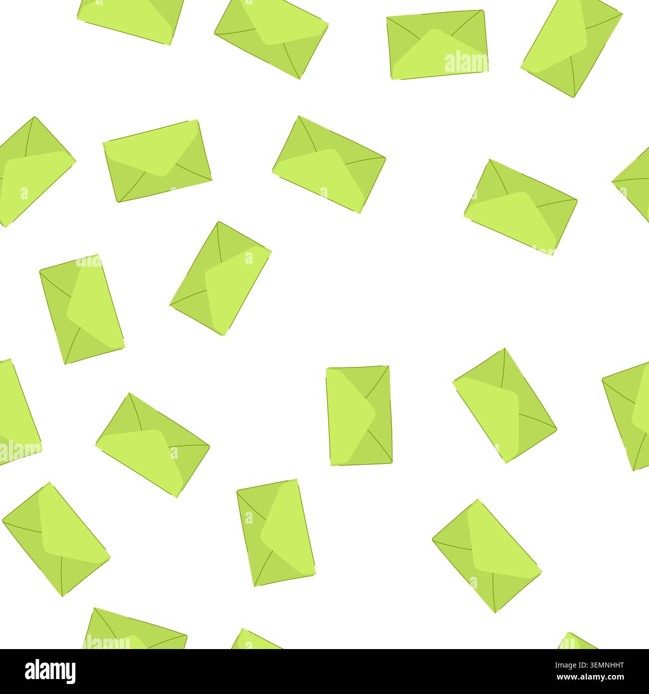 pattern green closed envelope sending mail or message notification Stock Vector