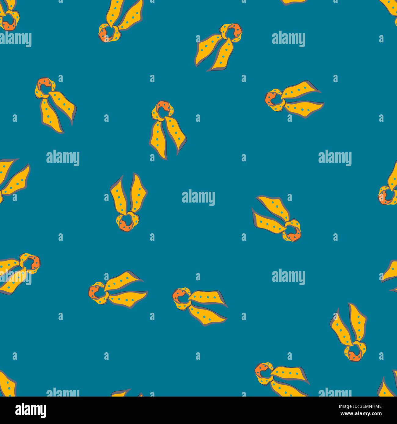 seamless pattern bow hair ribbon cartoon vector Stock Vector