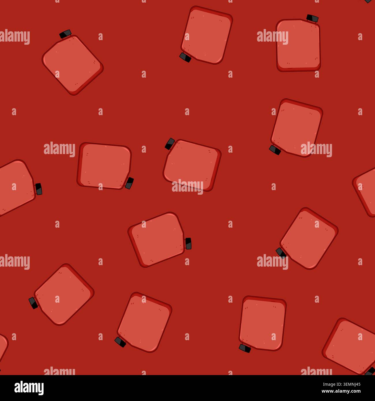 seamless pattern oil plastic tank cartoon vector Stock Vector