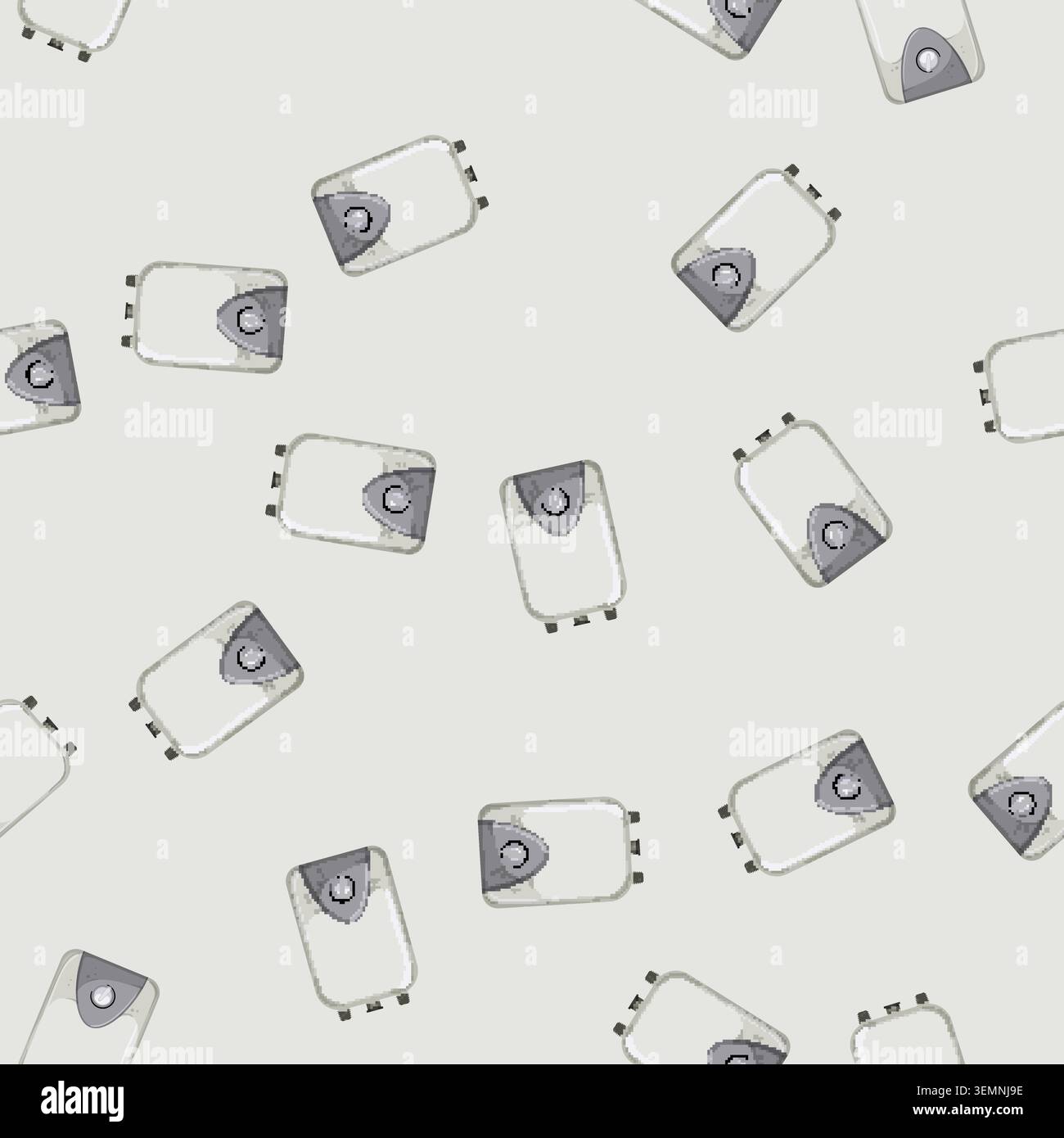 seamless pattern pipe water boiler cartoon vector Stock Vector