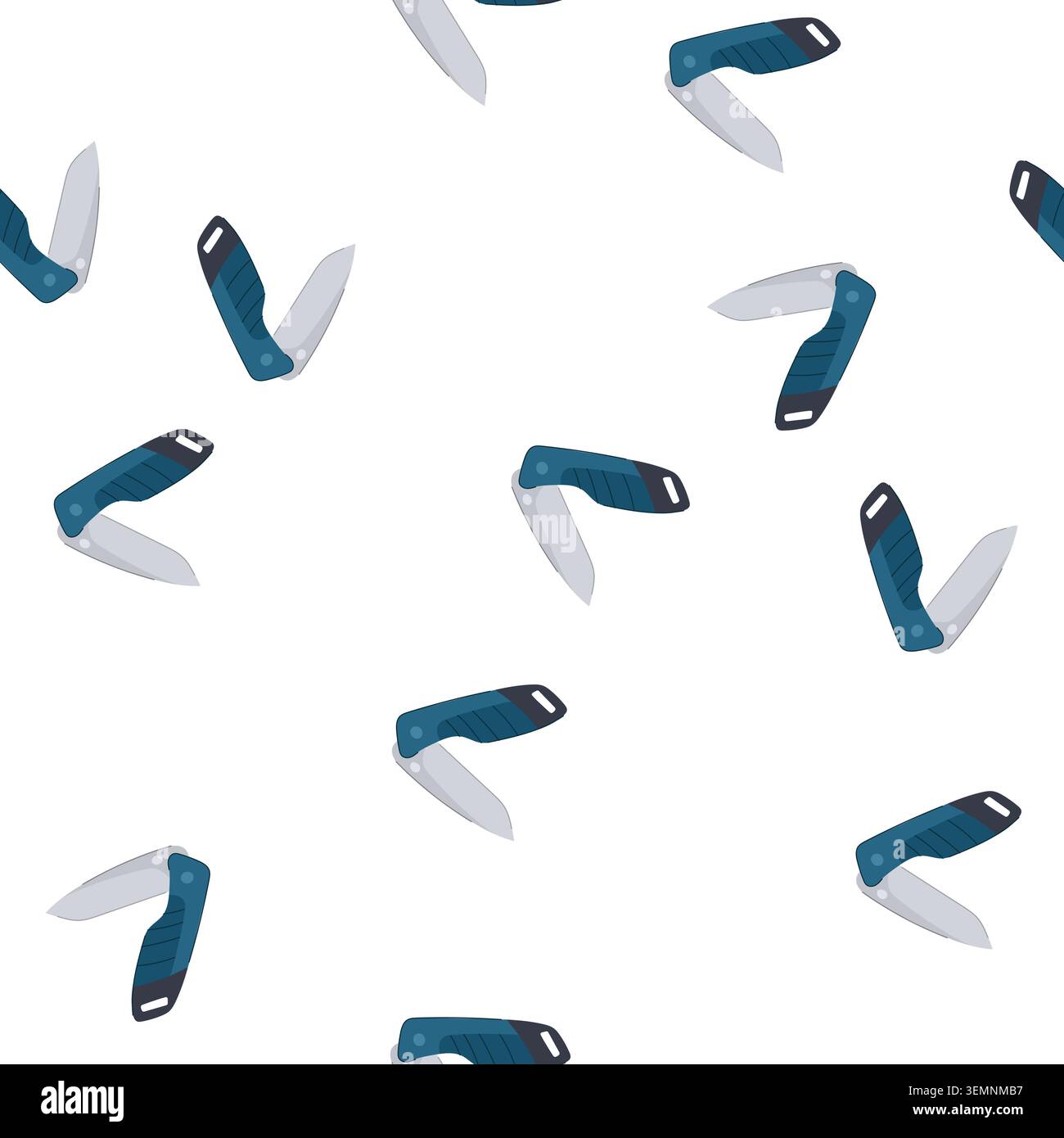 pattern stainless knife camping cartoon vector Stock Vector