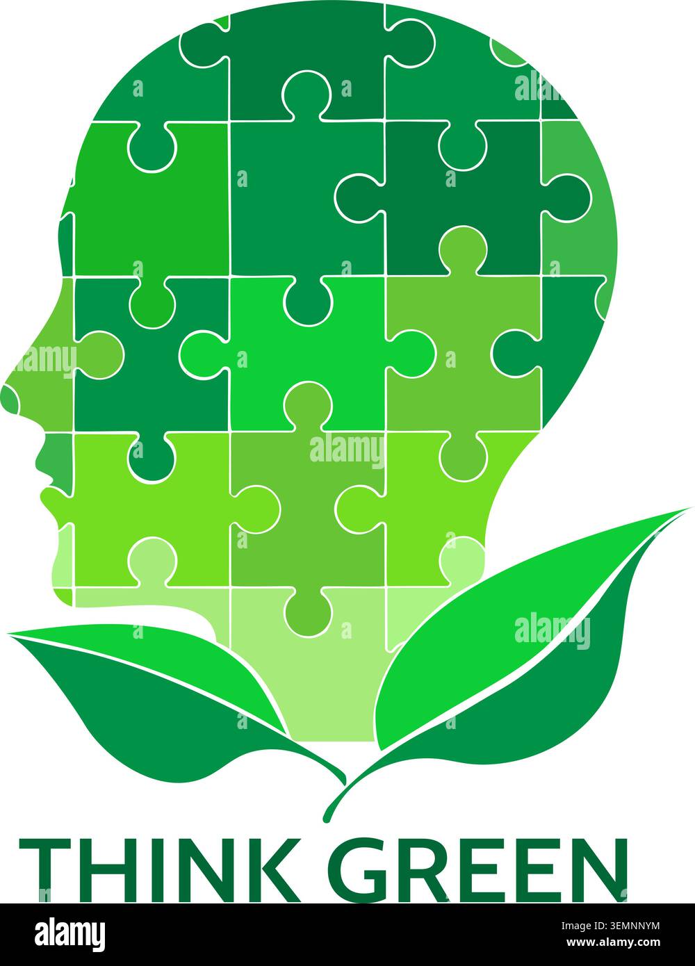 Think green concept Stock Vector