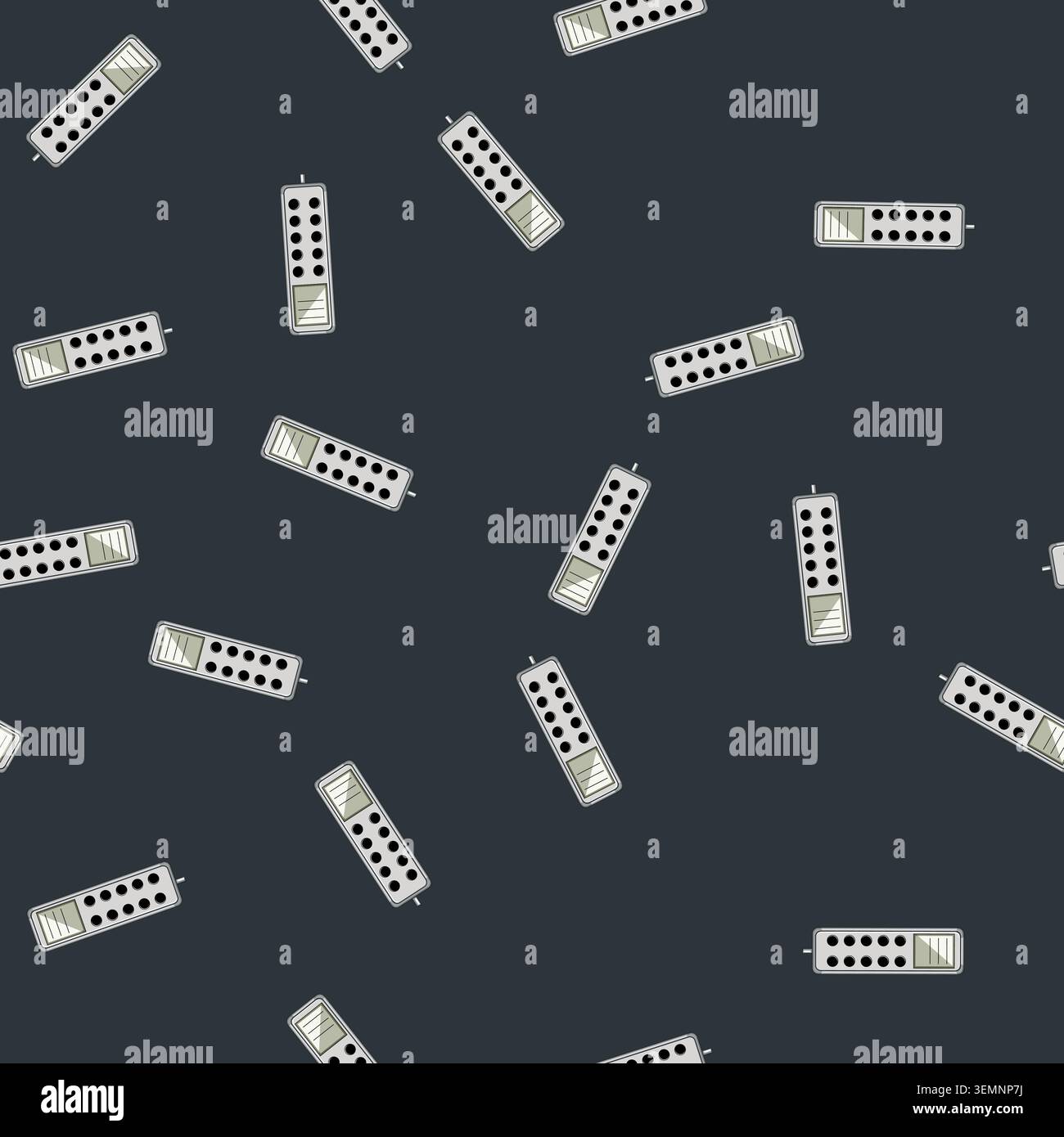 seamless pattern comfort medical bed control cartoon vector Stock Vector