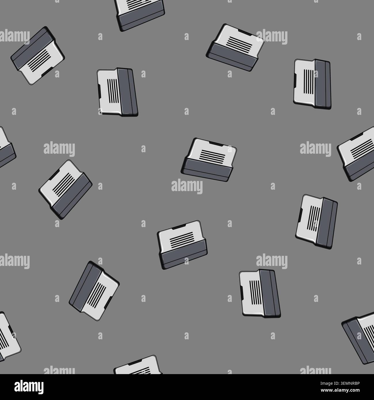 seamless pattern equipment cooling pad cartoon vector Stock Vector