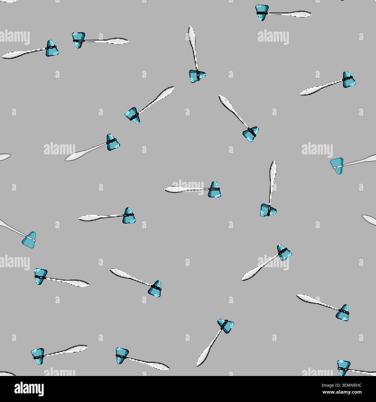 seamless pattern examination reflex hammer cartoon vector Stock Vector