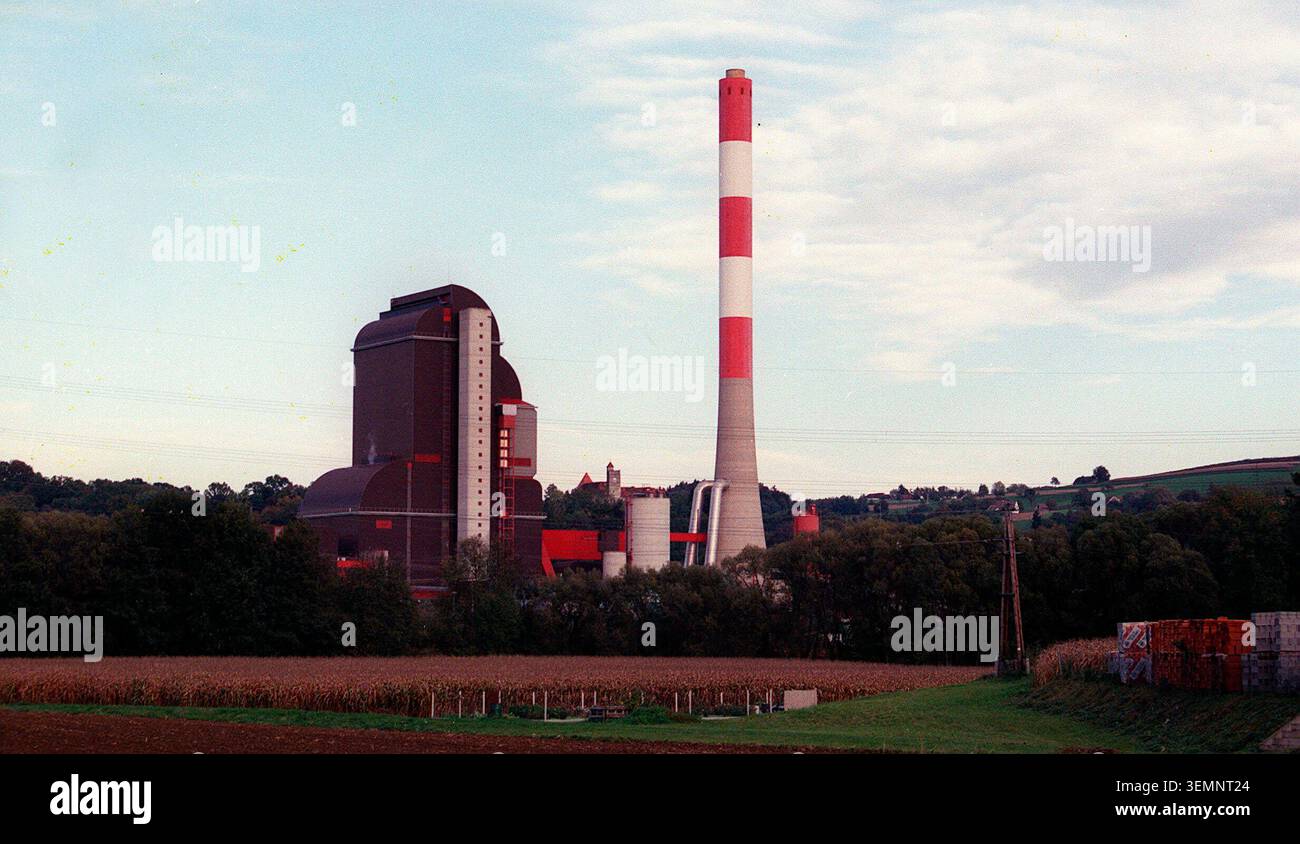 a caloric power plant or thermal power plant to generate energy a ...