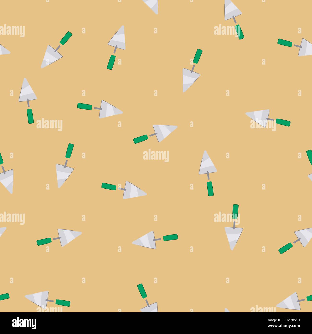 seamless pattern repair trowel cartoon vector Stock Vector