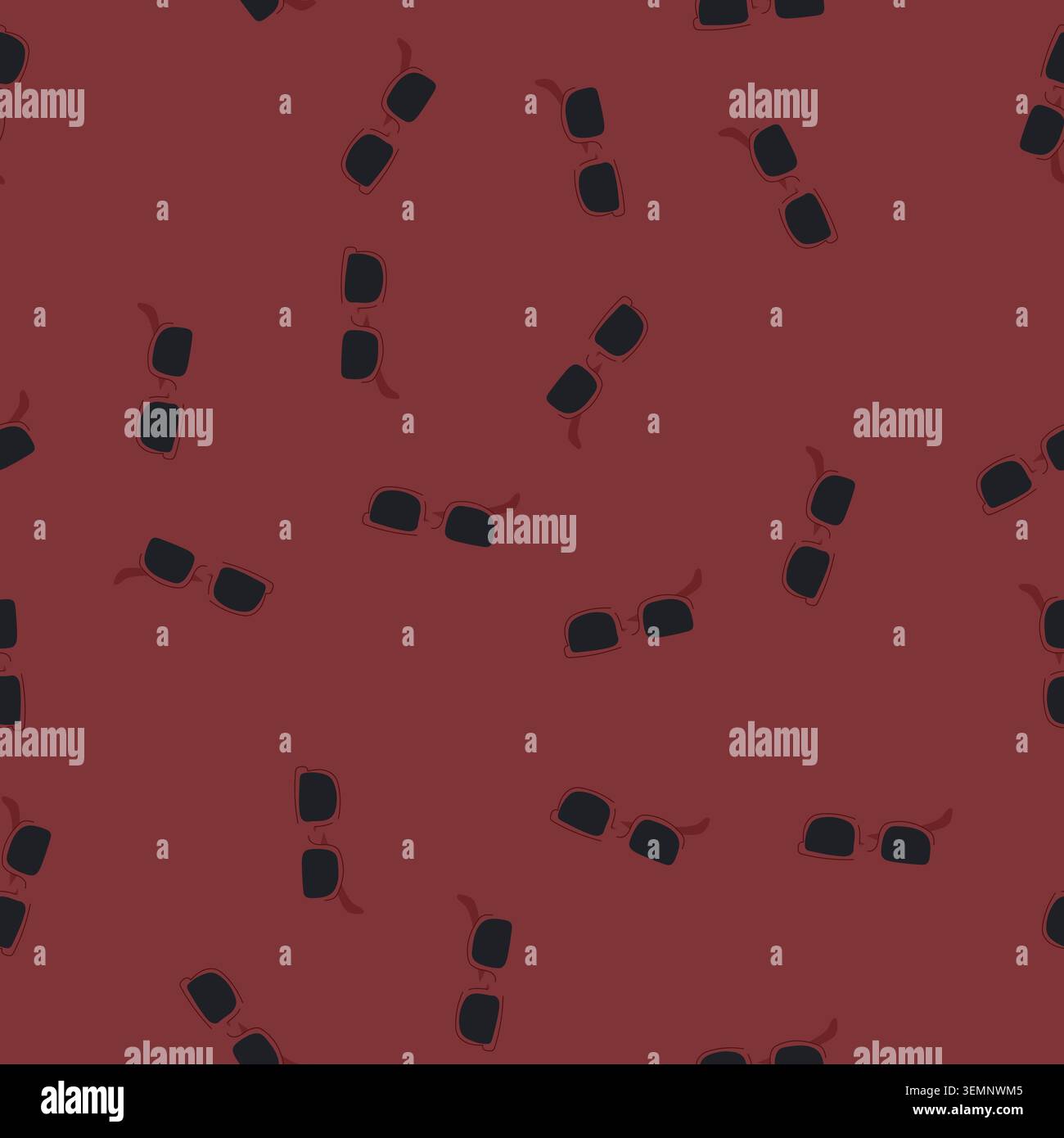 seamless pattern vision glasses for the blind cartoon vector Stock Vector