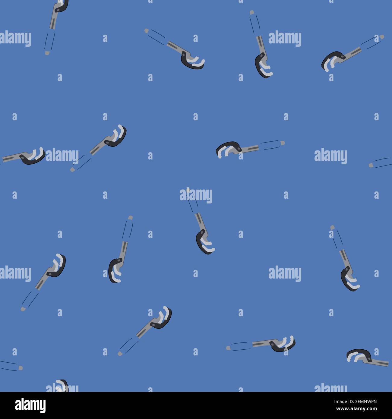 seamless pattern equipment pipe wrench cartoon vector Stock Vector