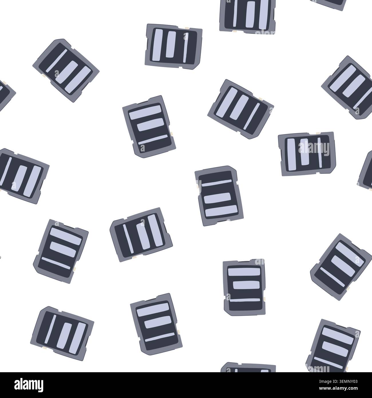 pattern videos sd card cartoon vector Stock Vector