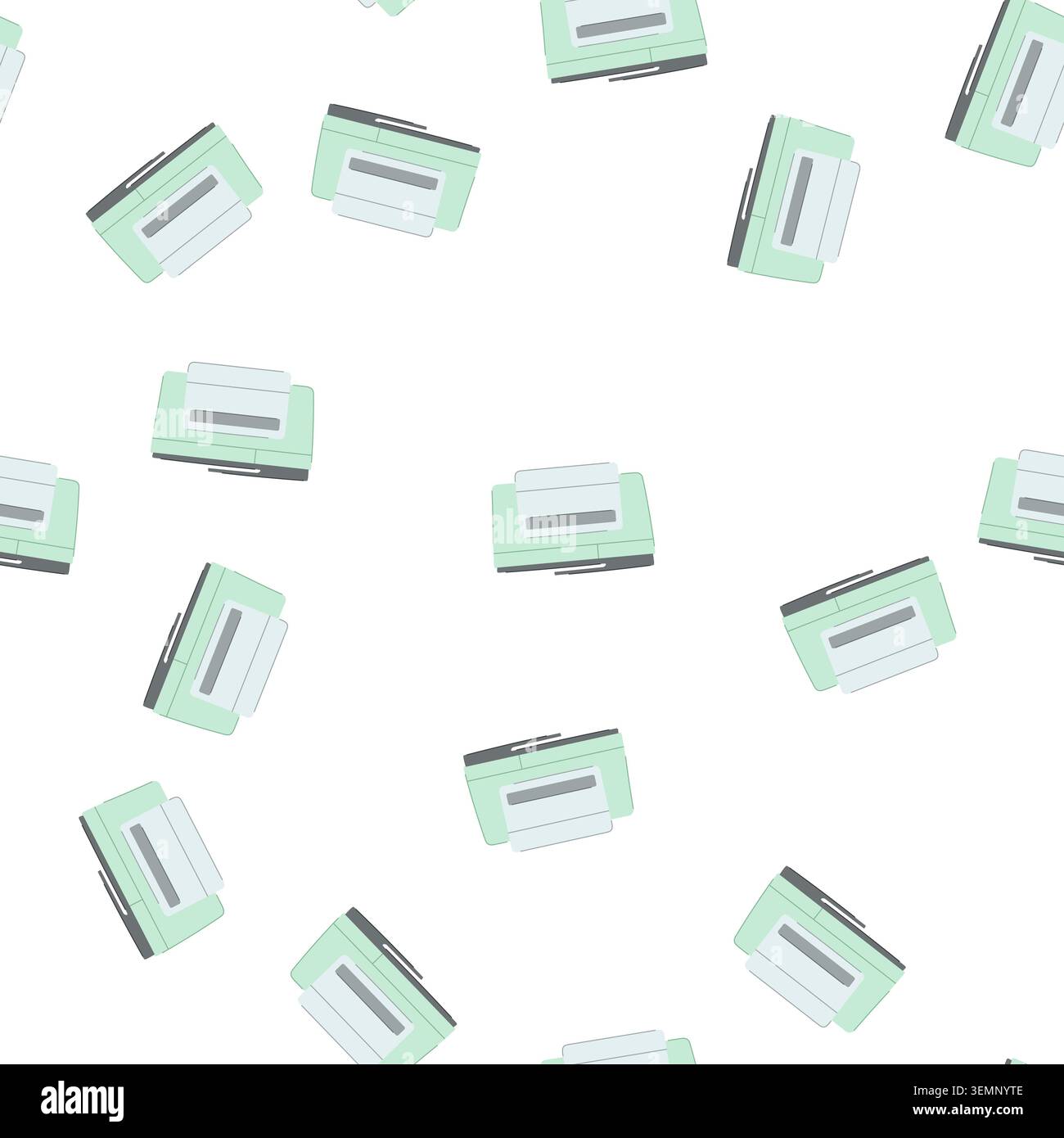 pattern fax printer paper cartoon vector Stock Vector