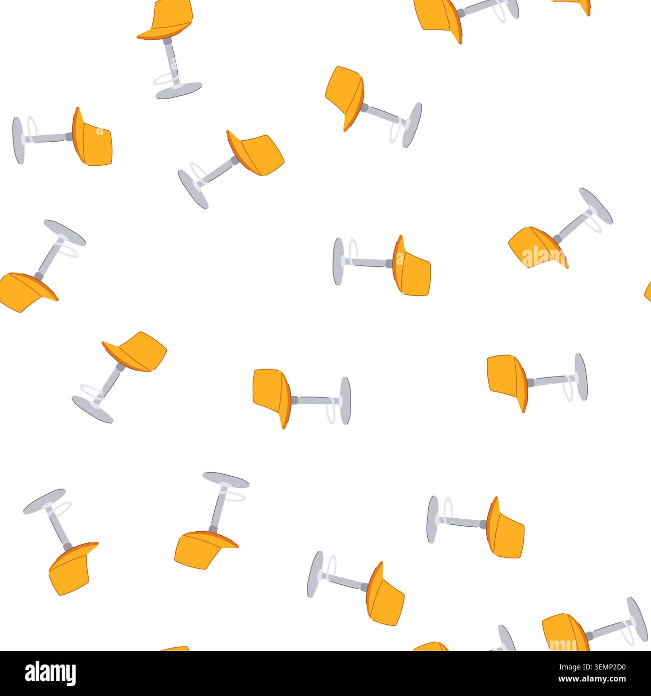 pattern seating bar stool cartoon vector Stock Vector