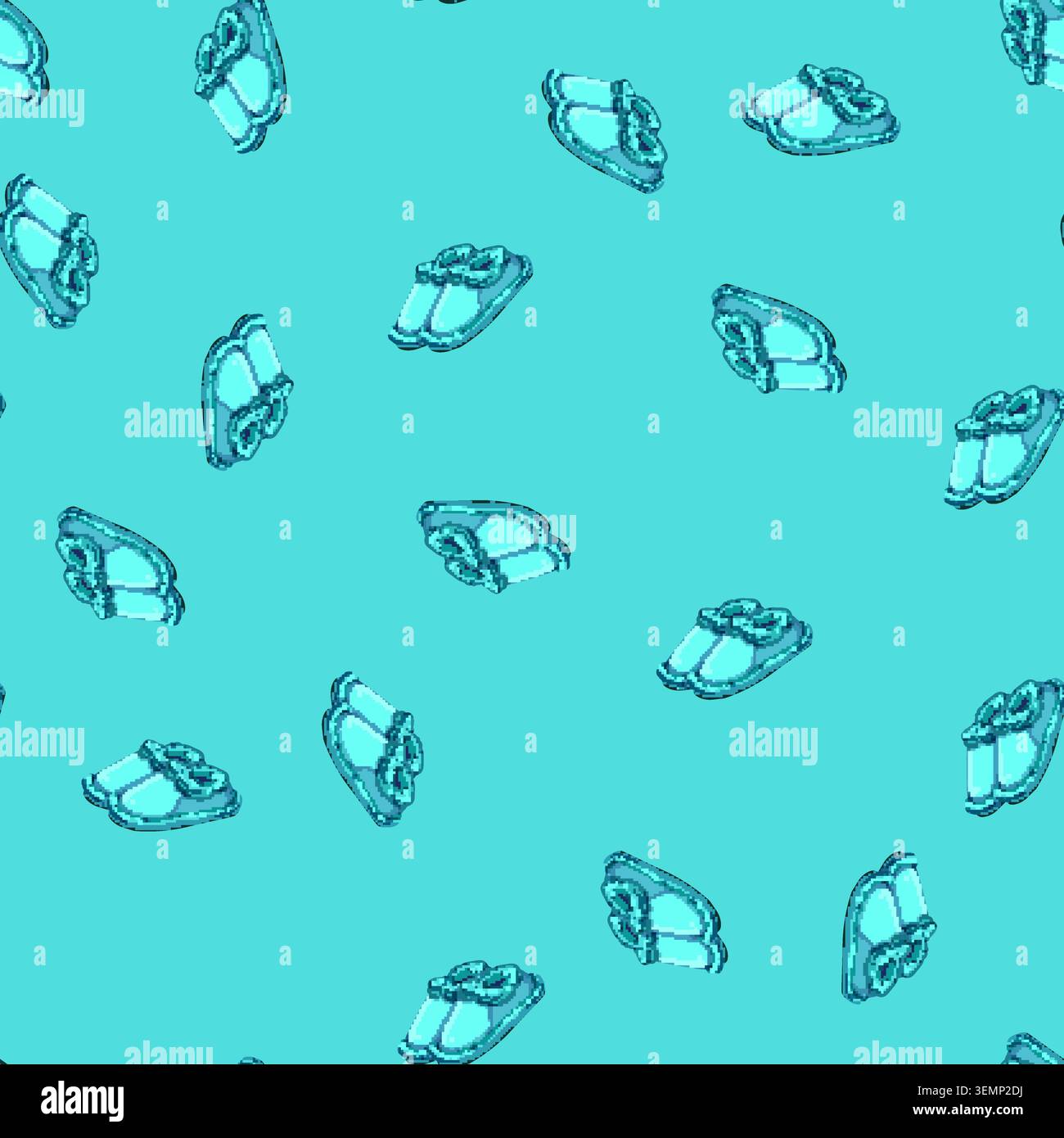 seamless pattern home kid slippers cartoon vector Stock Vector