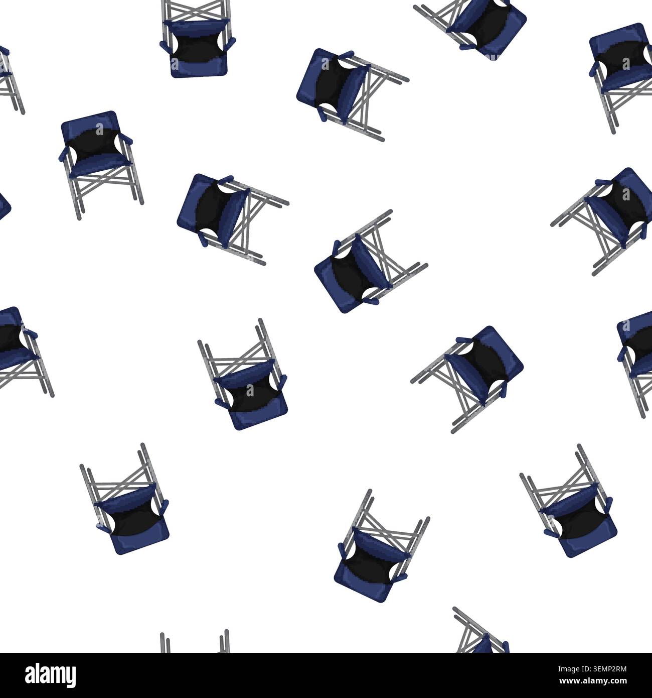 pattern armchair folding chair cartoon vector Stock Vector