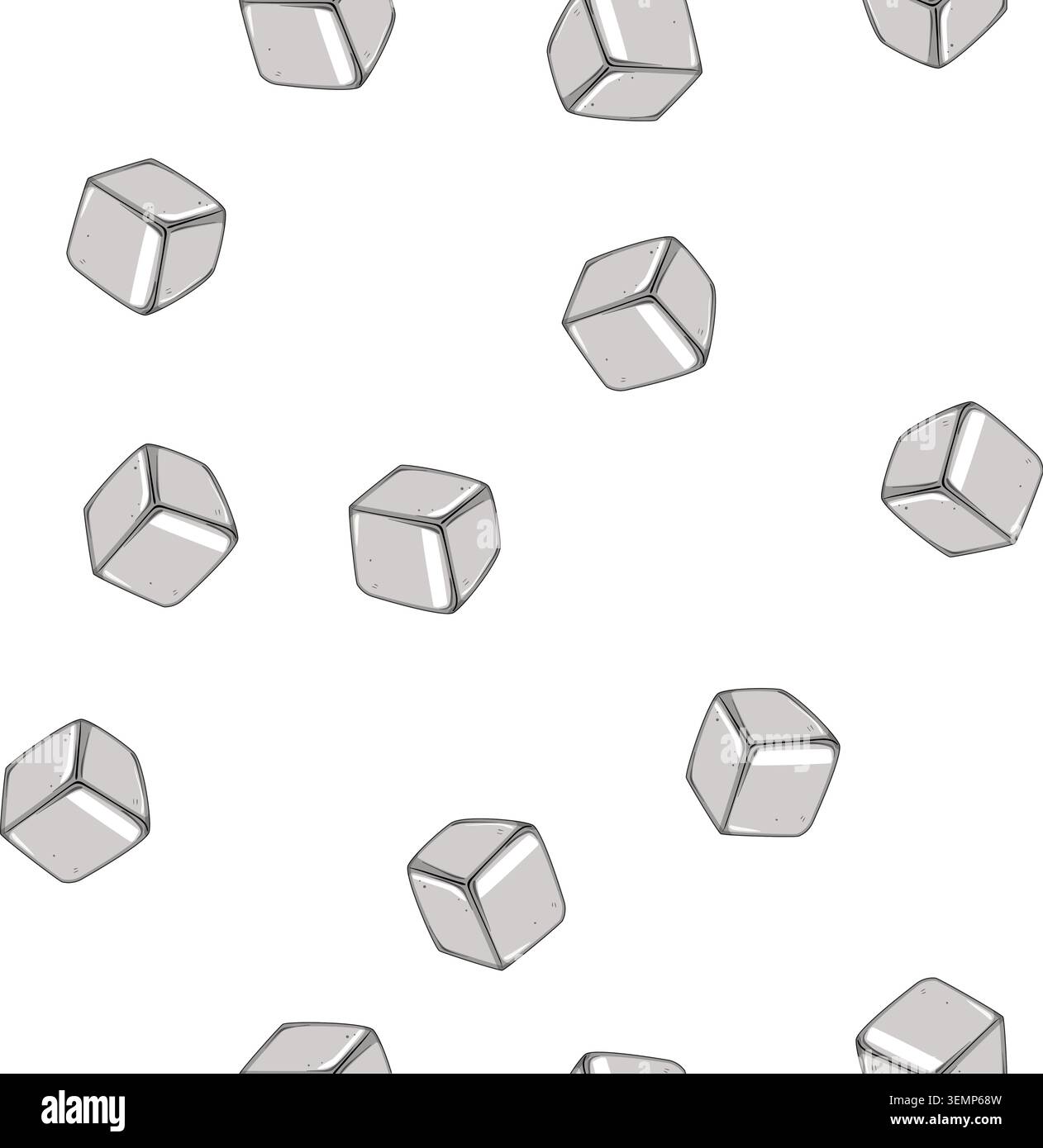 pattern ecofriendly ice cubes reusable cartoon vector Stock Vector