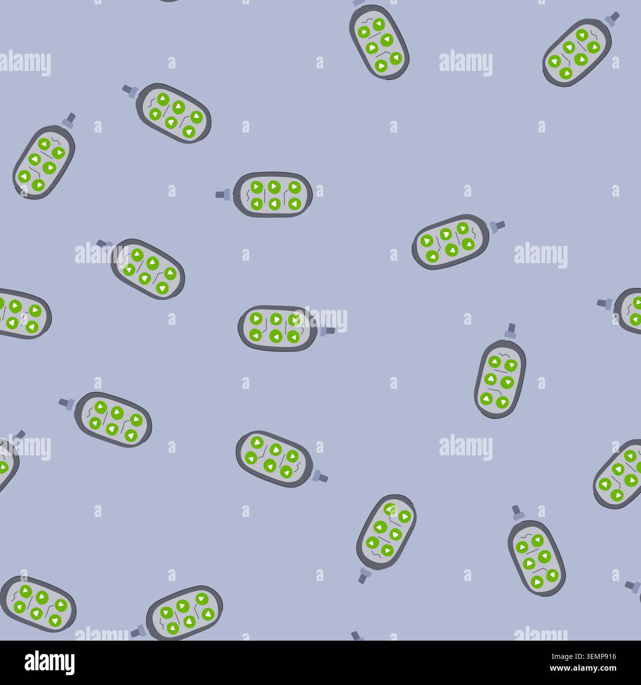 seamless pattern headrest medical bed control cartoon vector Stock Vector