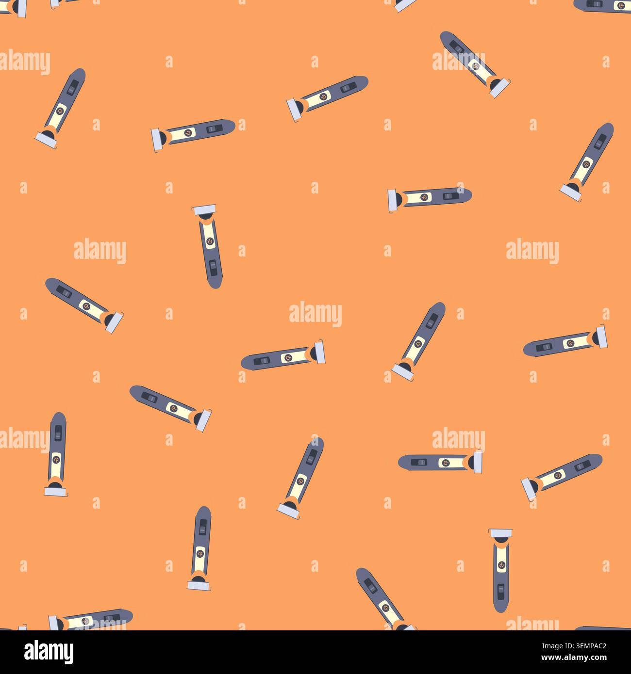 seamless pattern hair shaver electric cartoon vector Stock Vector