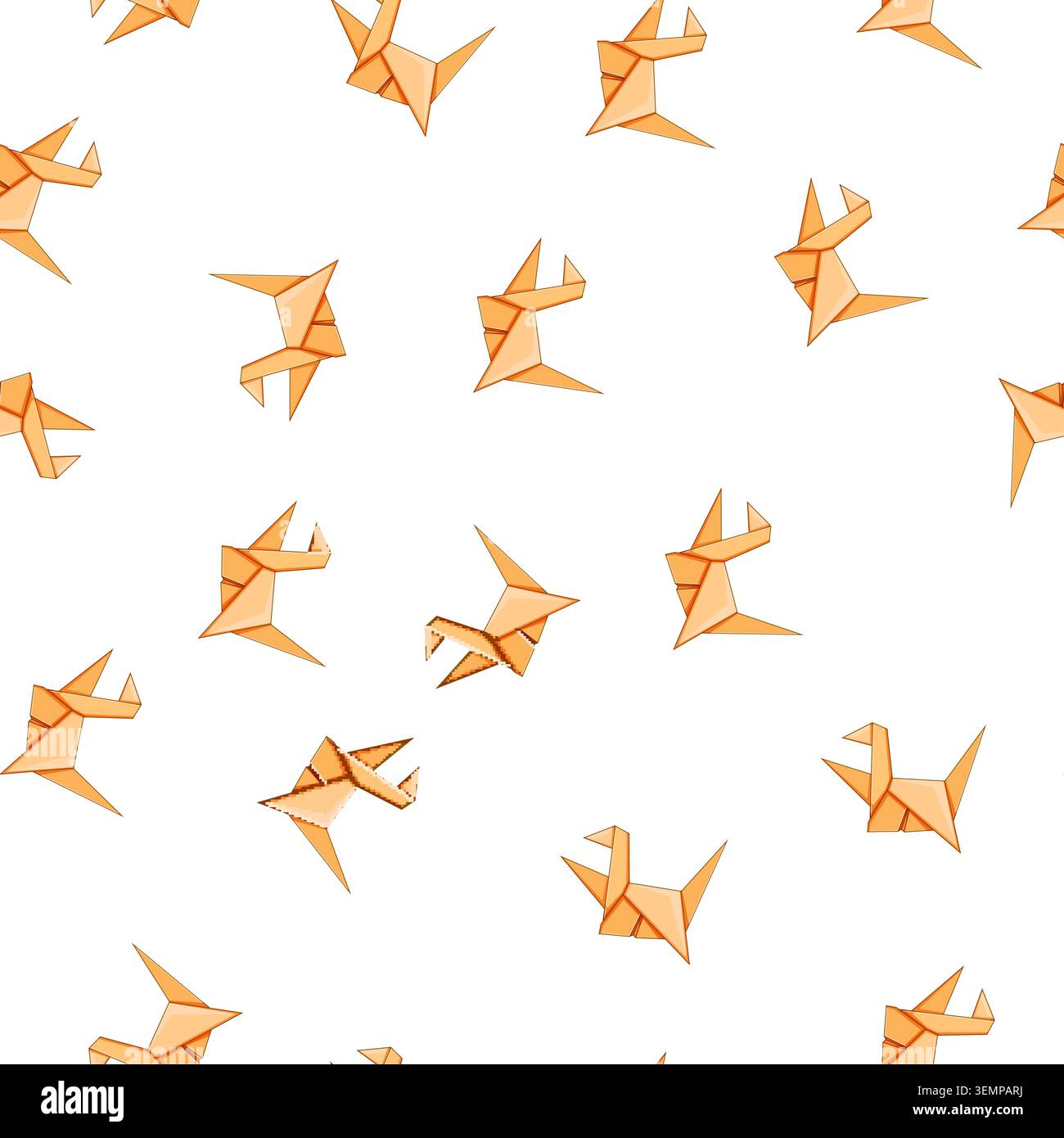 pattern rabbit origami animals cartoon vector Stock Vector