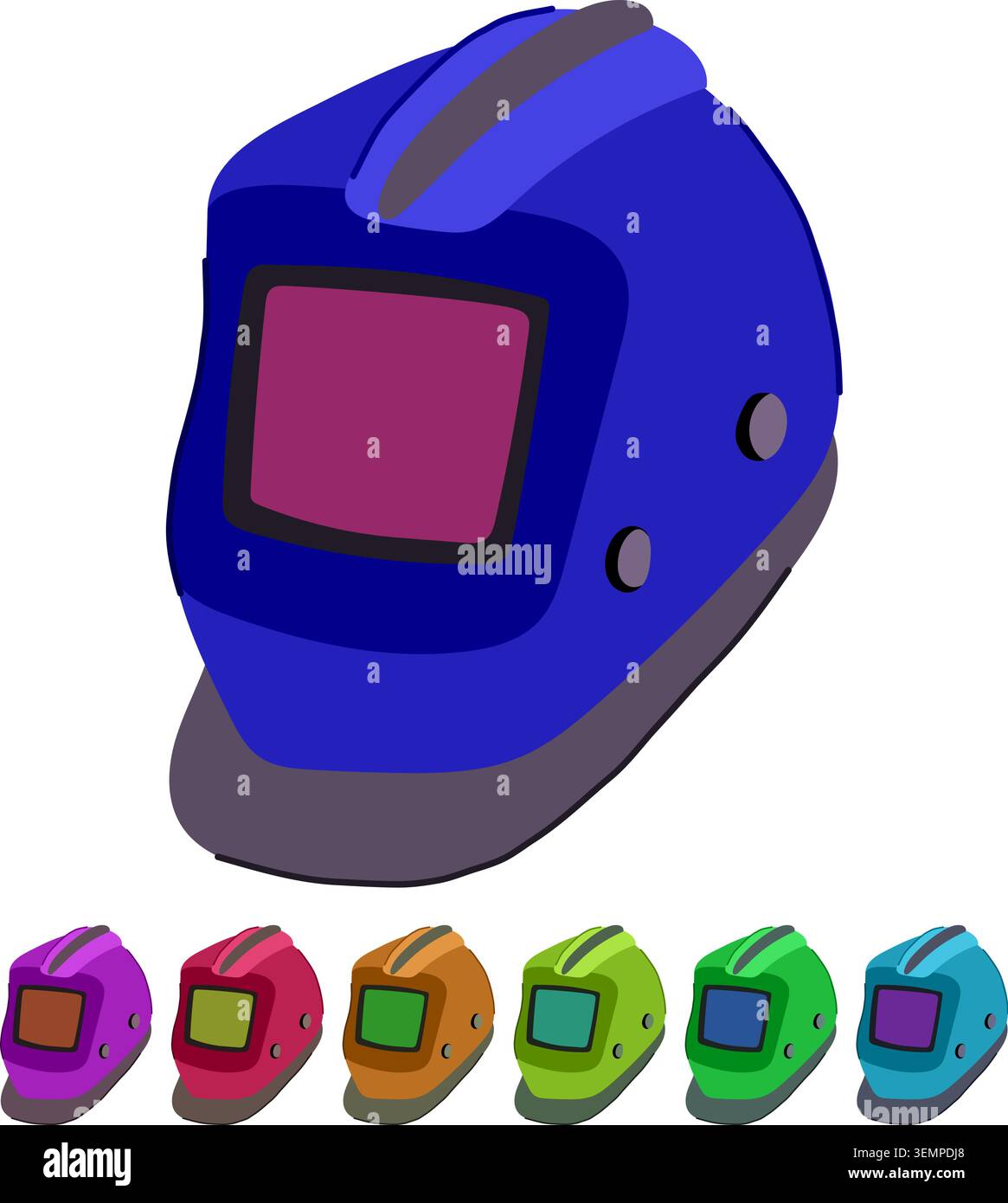 construction helmet welding vector cartoon graphic Stock Vector