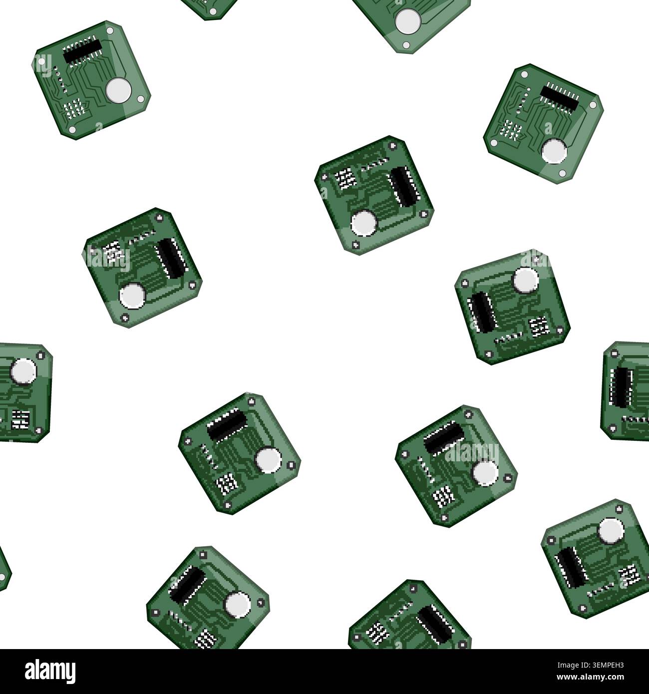 pattern arduino microcontroller cartoon vector Stock Vector
