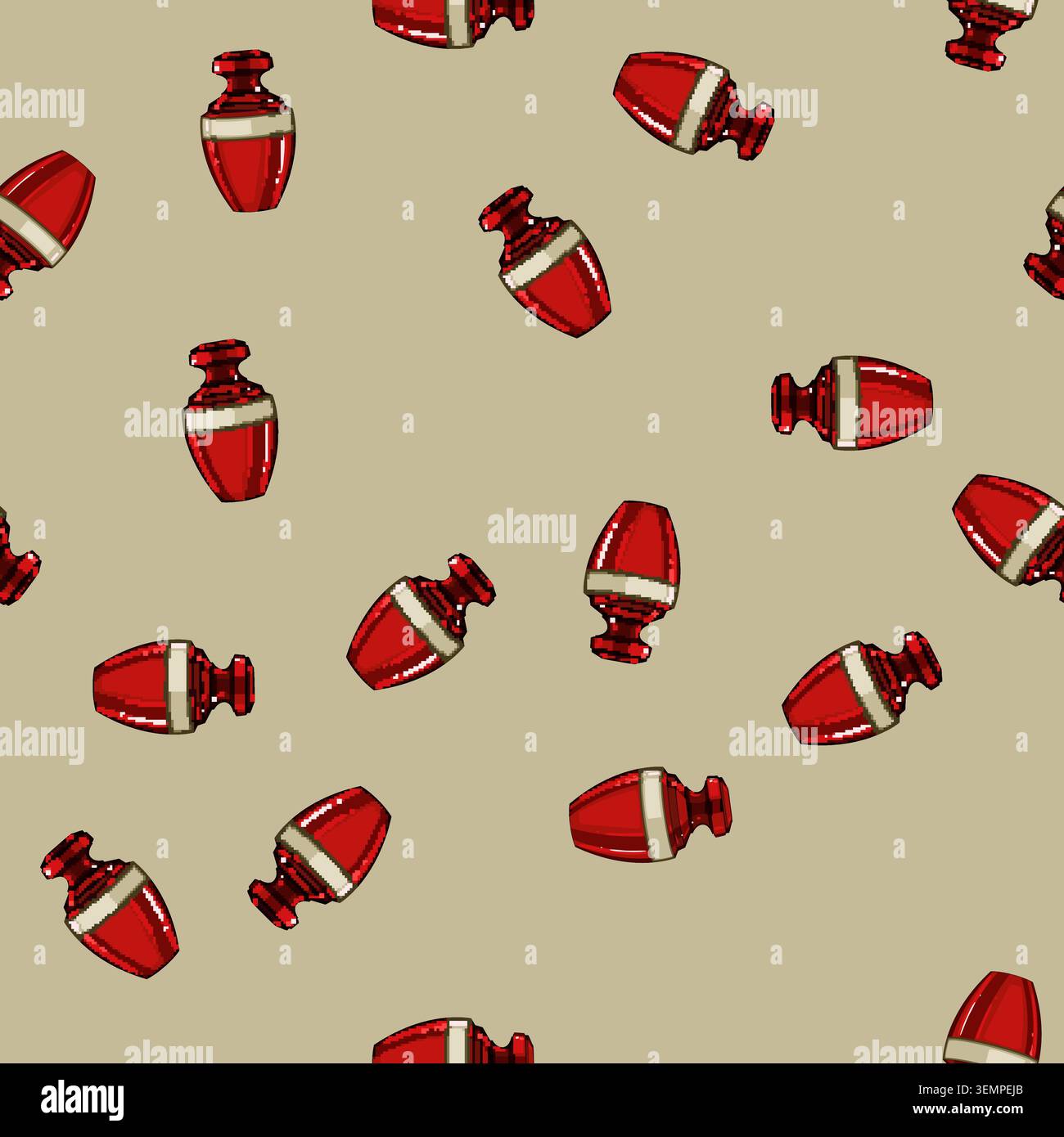 seamless pattern dead urn ashes cartoon vector Stock Vector