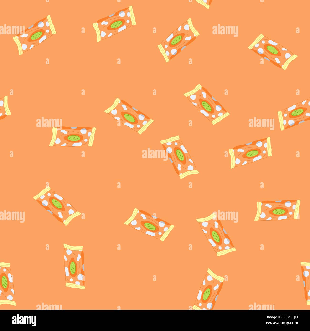 seamless pattern wet water wipes cartoon vector Stock Vector