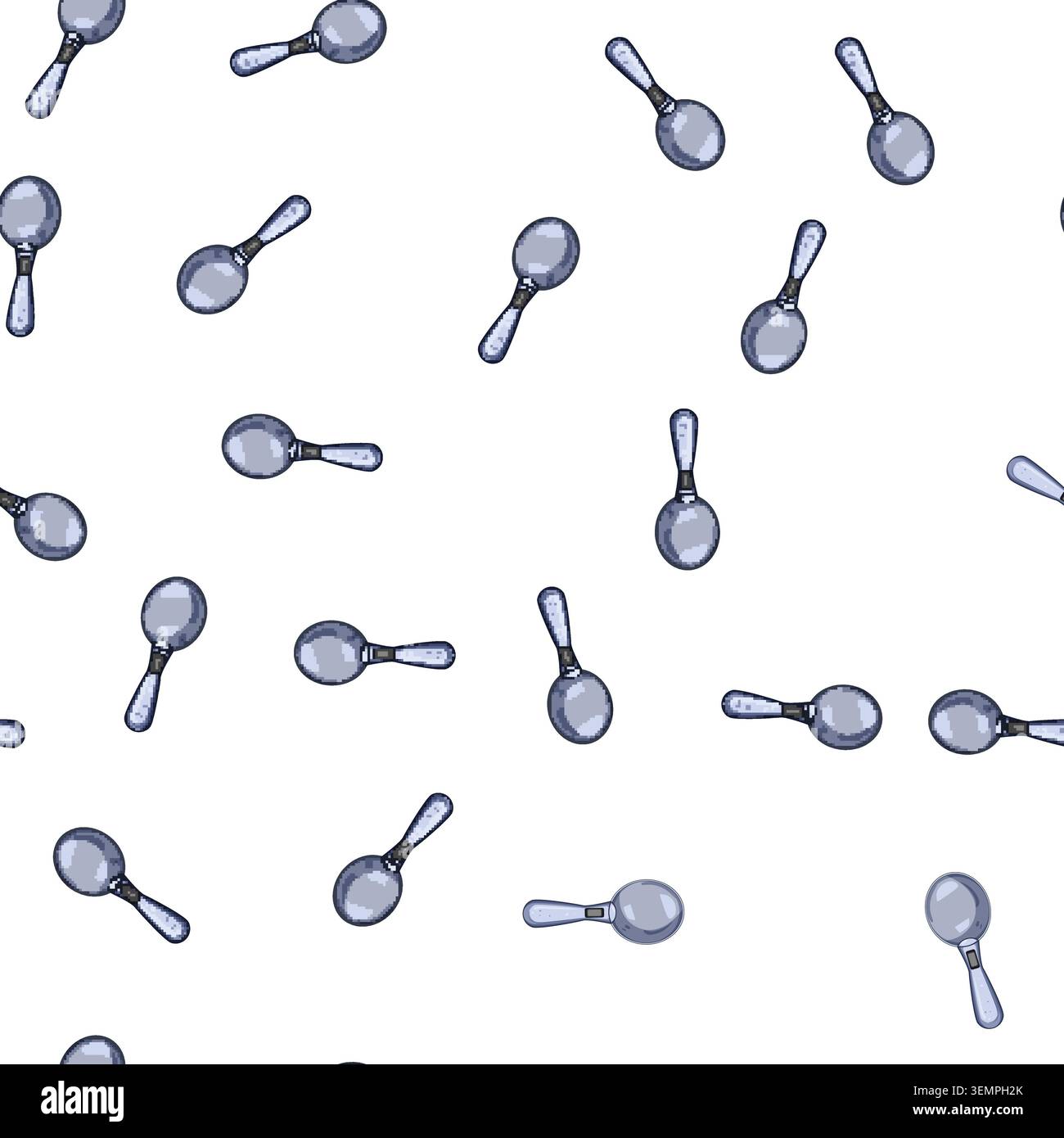 pattern ergonomic smart spoon cartoon vector Stock Vector