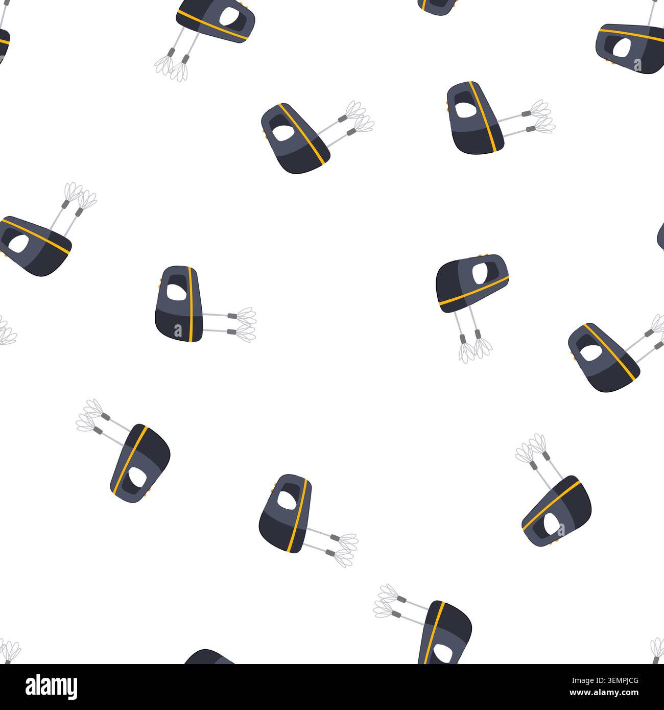 pattern blender hand mixer cartoon vector Stock Vector