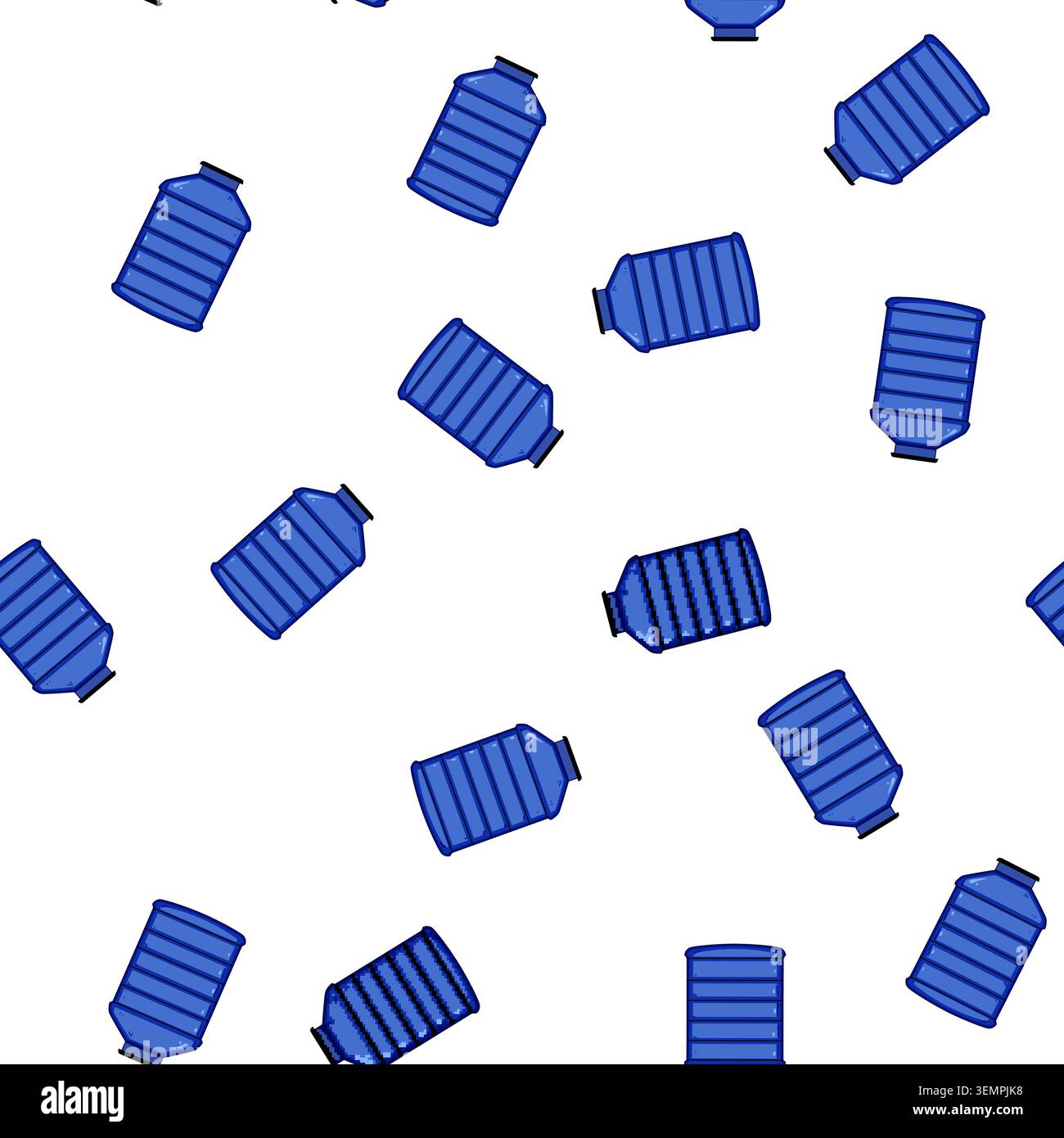 pattern container plastic tank cartoon vector Stock Vector