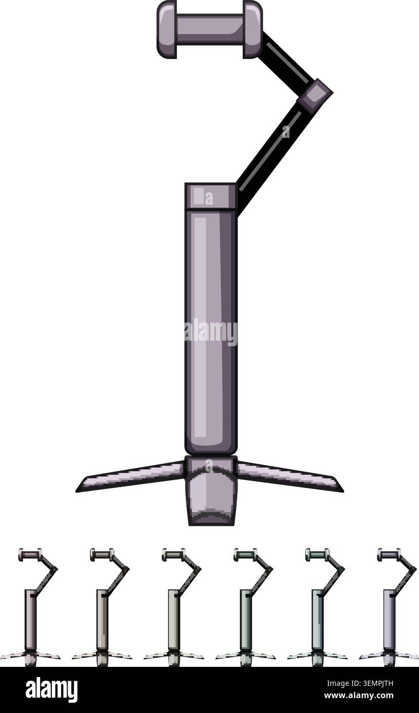 light phone tripod cartoon vector graphic Stock Vector