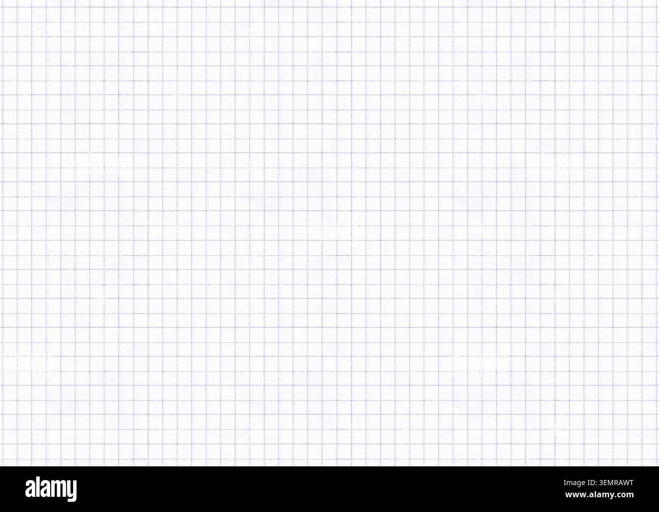 Classic blue graph paper with fine square grid lines. Clean educational and technical background ideal for notebooks, planners, worksheets and design Stock Photo