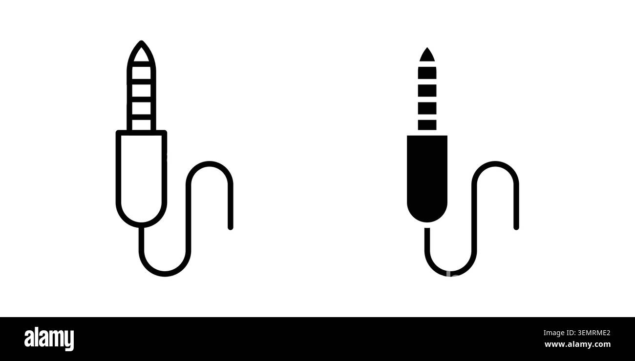 Audio Cable icon graphic design. web icons vectors. Stock Vector